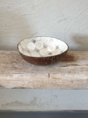 Kokosschale, Tupfen silber