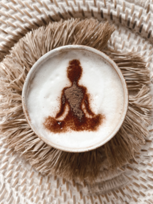 Milchschaumschablone Yoga